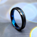 Fashion Classic Blue and Black Combined Color Tungsten Carbide Rings